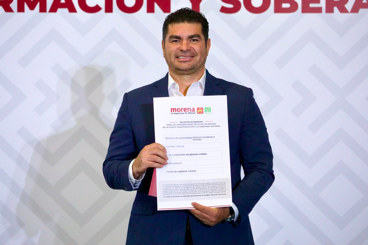 registro de rodolfo valenzuela en morena por sinaloa