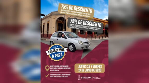 ¿Debes placas o multas? Sates lanza campaña de descuentos de hasta 75% “Festejemos a Papá” este 18 y 19 de junio