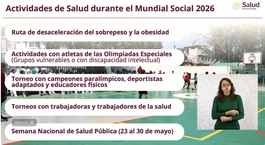 Información de la Secretaría de Salud para el Mundial 2026
