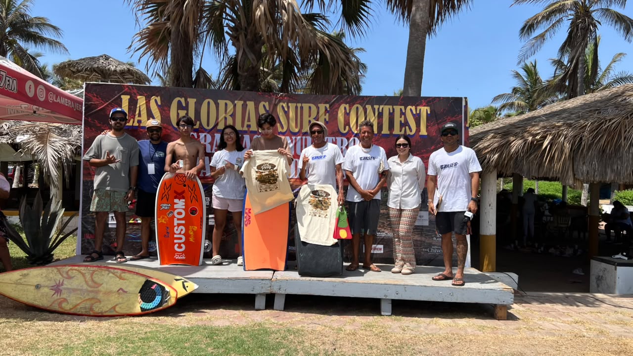 Boca del Río hace historia con el primer torneo estatal de surf en Guasave, Sinaloa