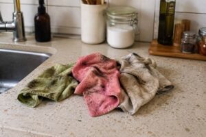 Olvida la lavadora: el truco casero para dejar los trapos de cocina como nuevos