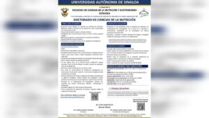 uas lanza convocatoria para doctorado en ciencias de la nutricion culiacan