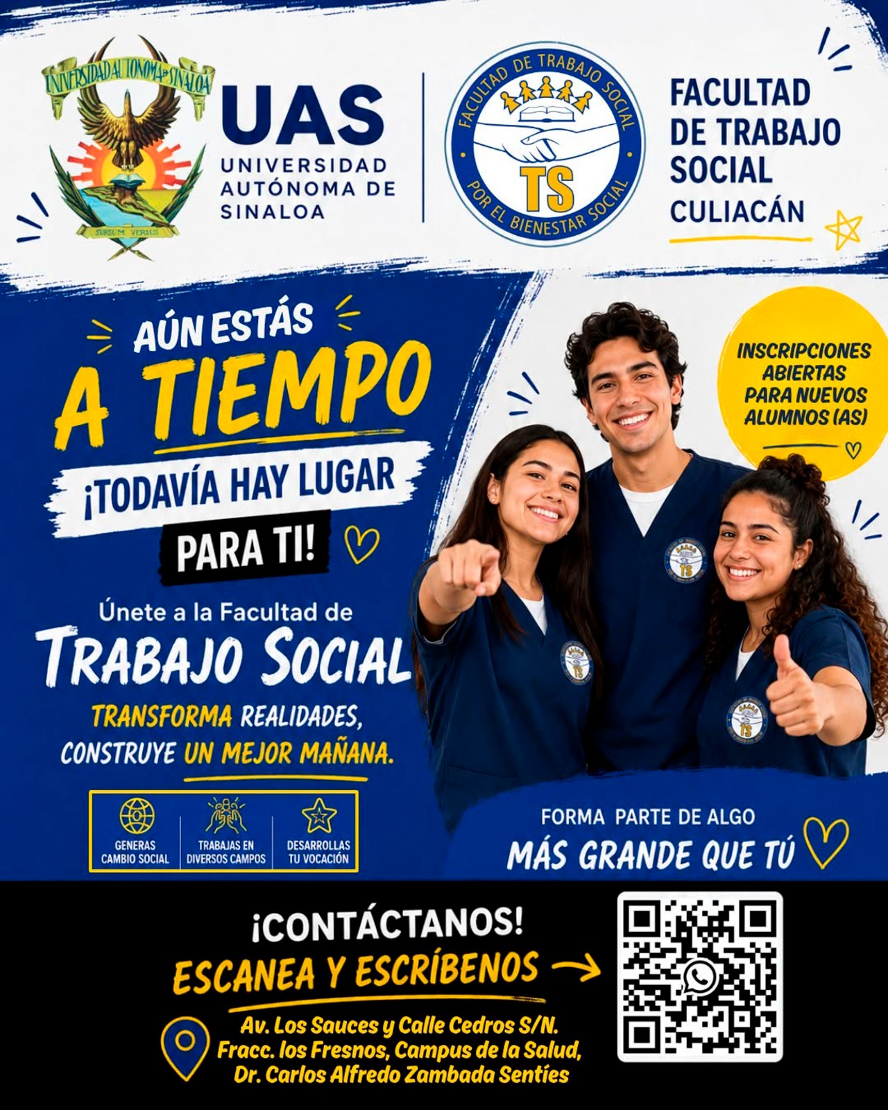 Convocatoria de Trabajo Social de la UAS
