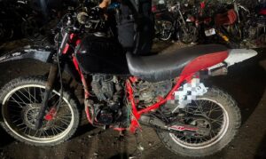 Moto con reporte de robo