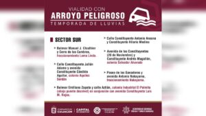 vialidades que se convierten en arroyos peligrosos durante las lluvias en culiacan sur