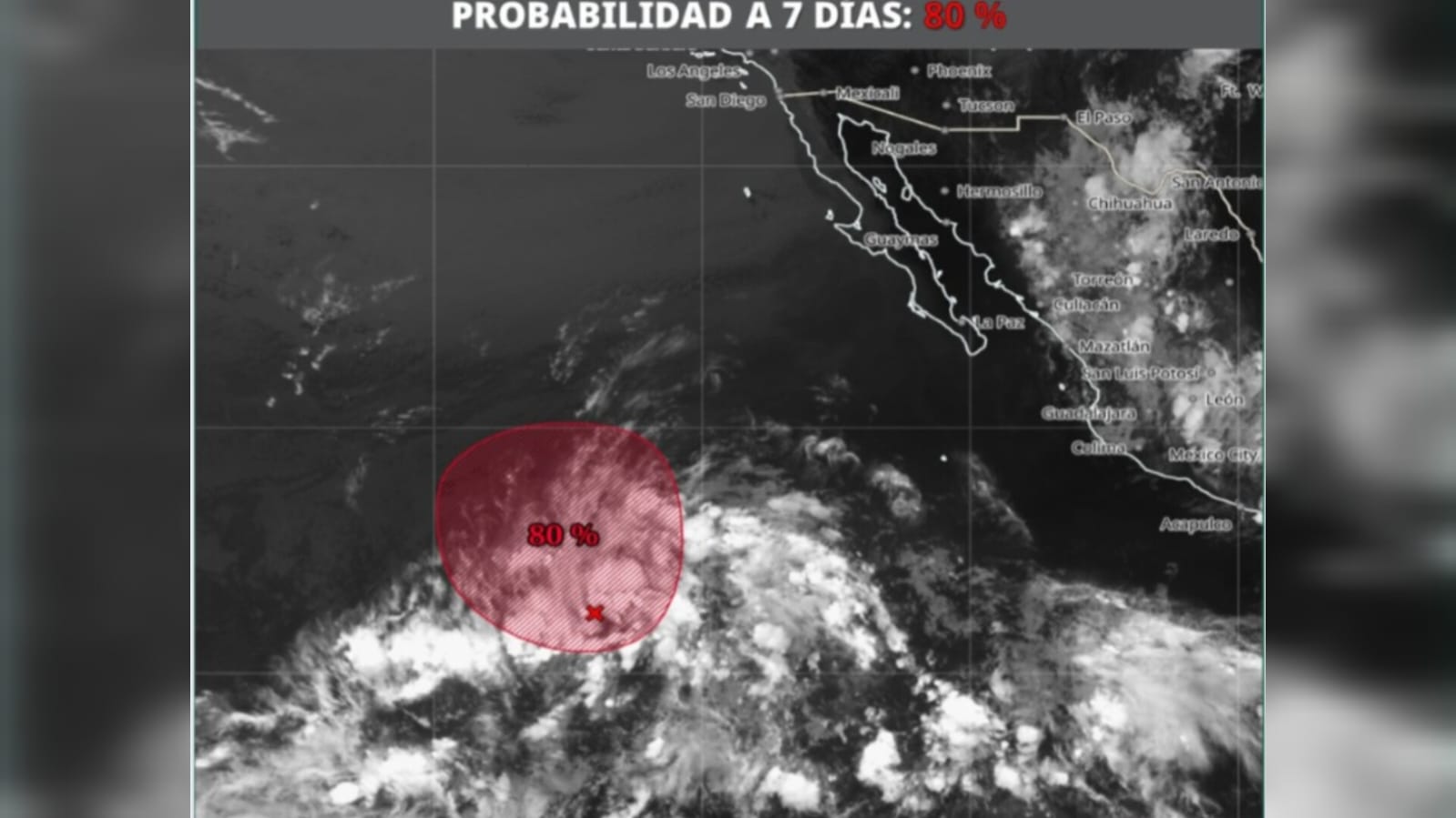 Zona de vigilancia en el Pacífico