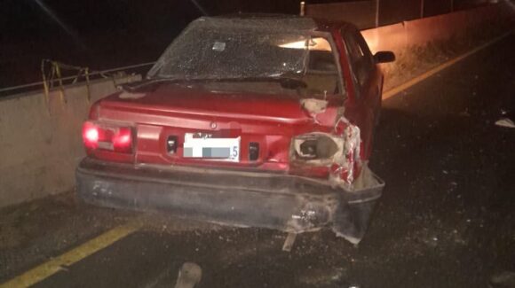 Dos adolescentes resultan lesionados tras carambola en la México 15, en Ruiz Cortines, Guasave, Sinaloa