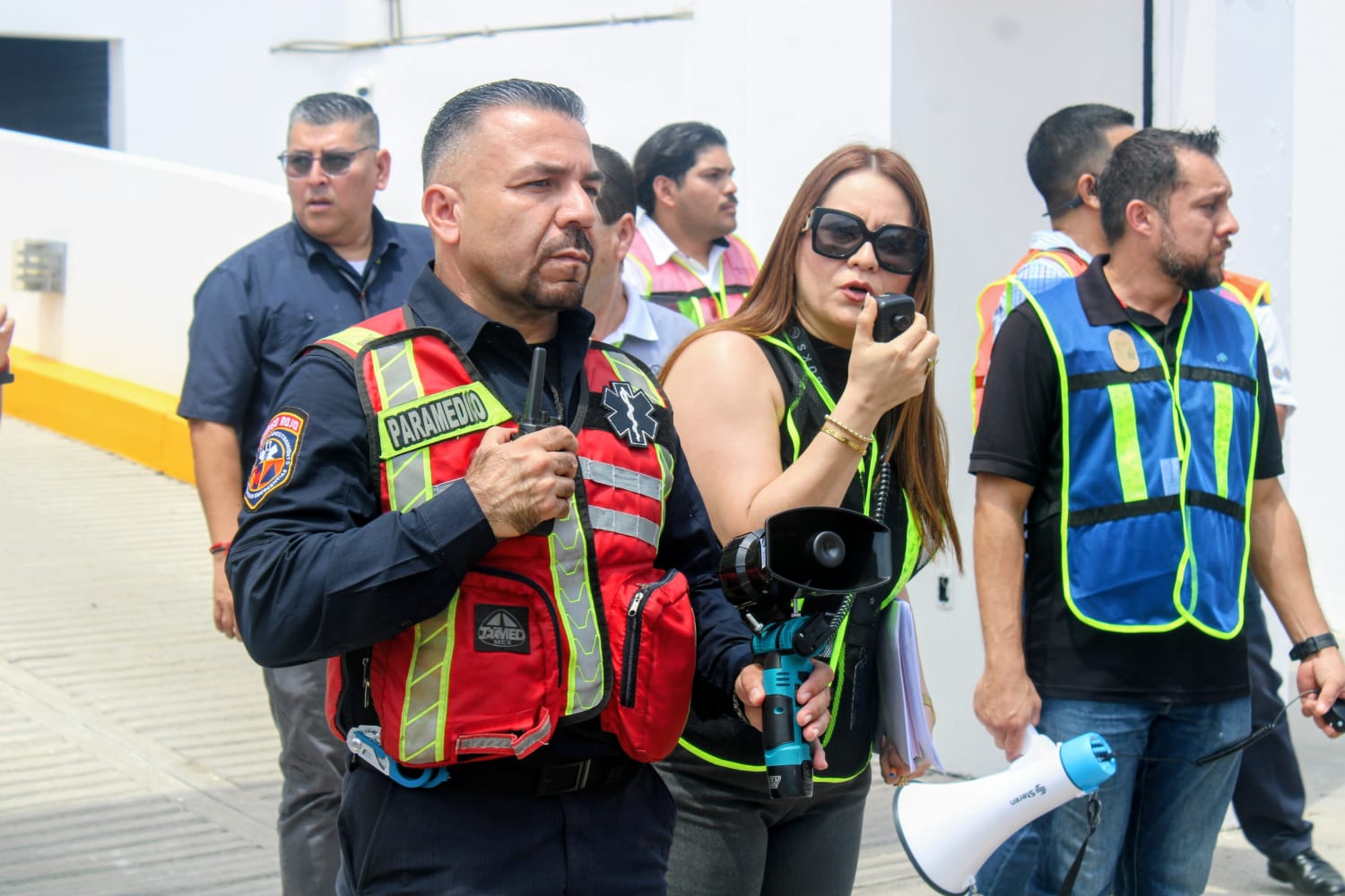 Así el simulacro de incendio en Torre Buks de Mazatlán, Sinaloa