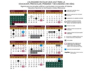 Calendario escolar 2026-27 SEP