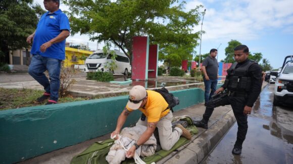 Cocodrilo sorprende a vecinos al pasearse por calles de la Ampliación 20 de Noviembre en Mazatlán, Sinaloa