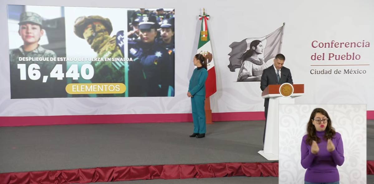 Destaca Harfuch más de 2500 detenciones y reducción de asesinatos en un 44% de 2024 a 2026 en Sinaloa