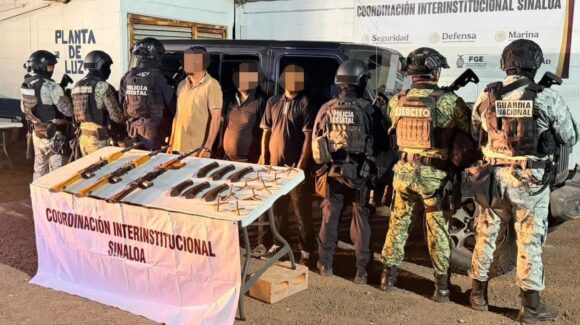 Dos abatidos, tres detenidos, armas, vehículos y droga; el saldo de agresión a la autoridad en Costa Rica, Culiacán