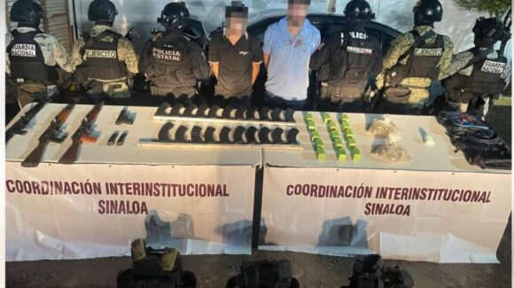 Detienen a tres sujetos tras persecución y enfrentamiento en Villa Universidad de Culiacán
