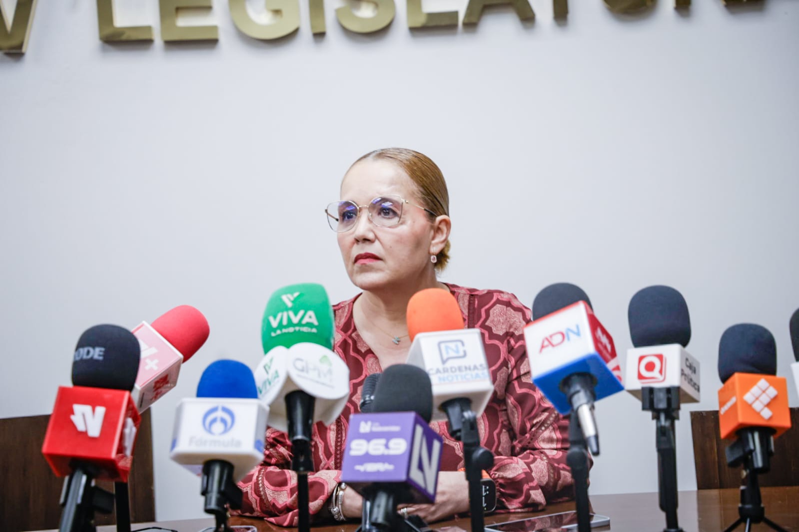 Diputada Ely Montoya en conferencia en el Congreso