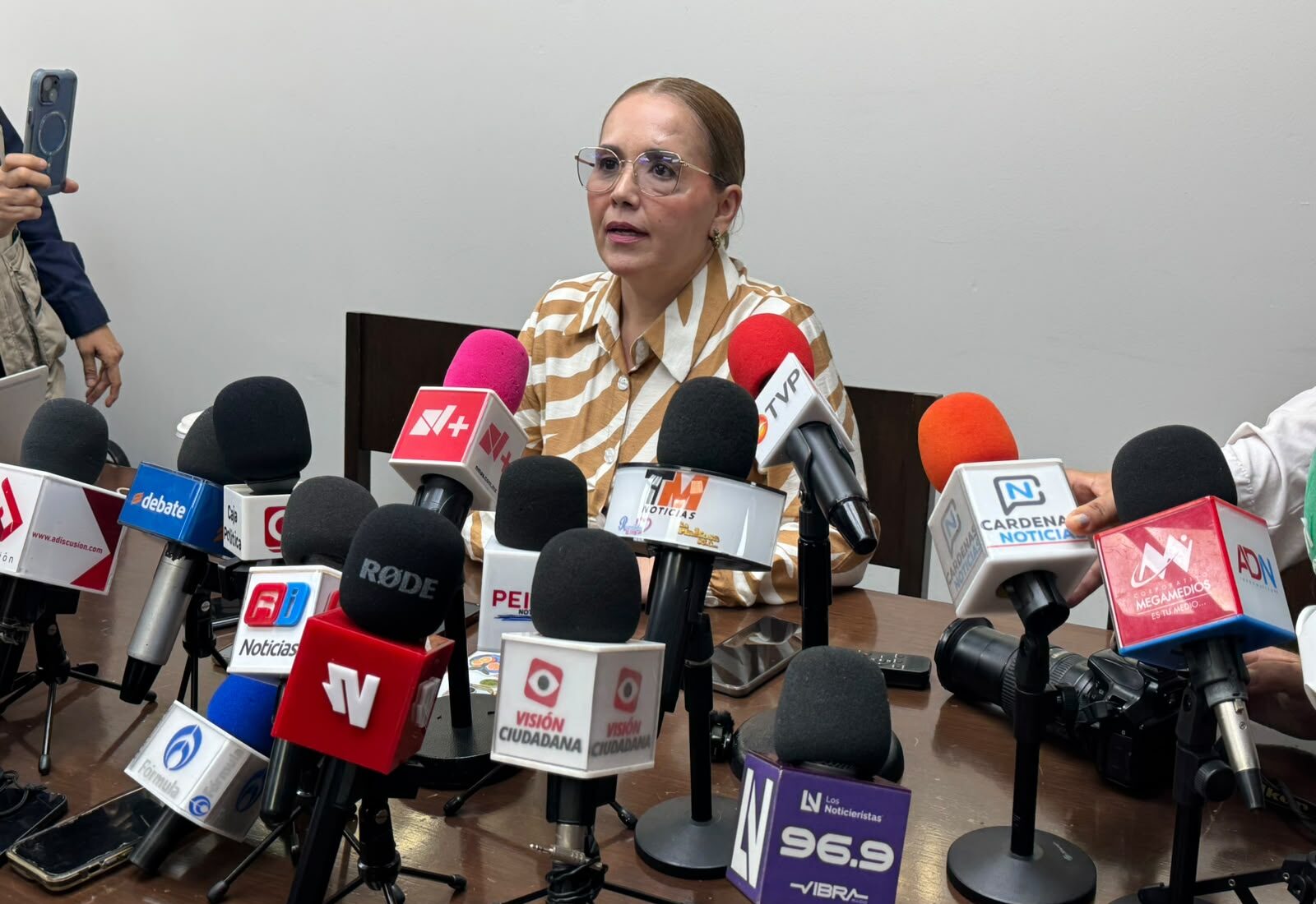 Diputada Ely Montoya en conferencia en el Congreso