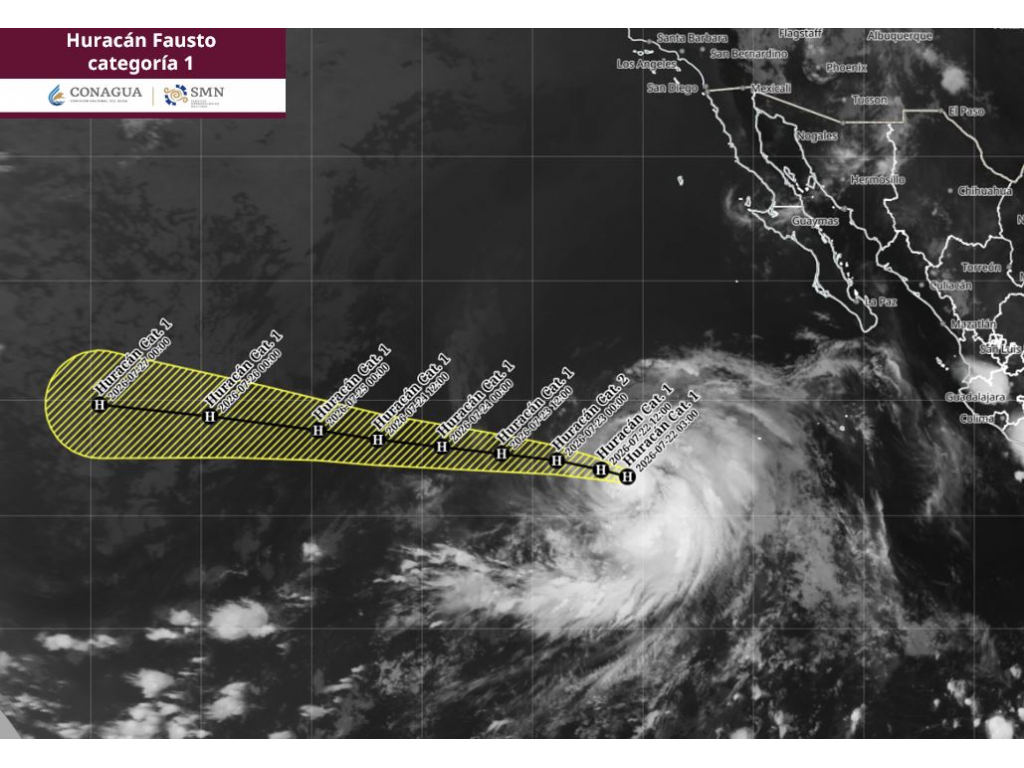 Fausto como huracan 1 esta lejos de las costas mexicanas