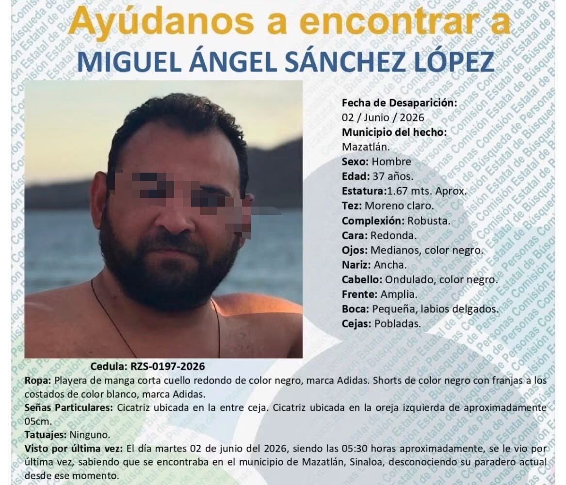 Fichas de Búsqueda de desaparecidos en Mazatlán