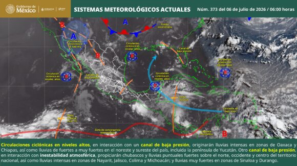 Pronóstico para hoy 6 de julio: Lluvias de hasta 75 mm se esperan este lunes en Sinaloa