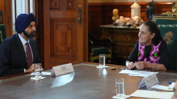 Sheinbaum se reúne con presidente del Banco Mundial; expresan interés en el Plan México