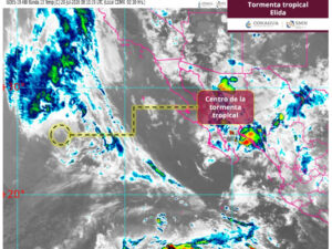 Tormenta tropical Elida este lunes