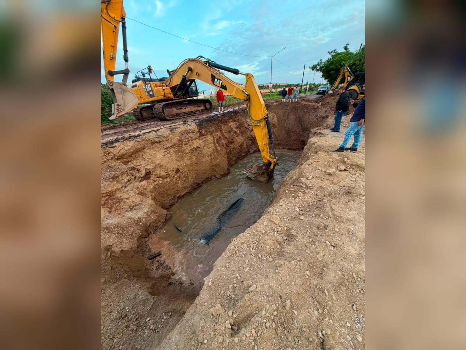 Trabajos en el eje Federalismo en Culiacán