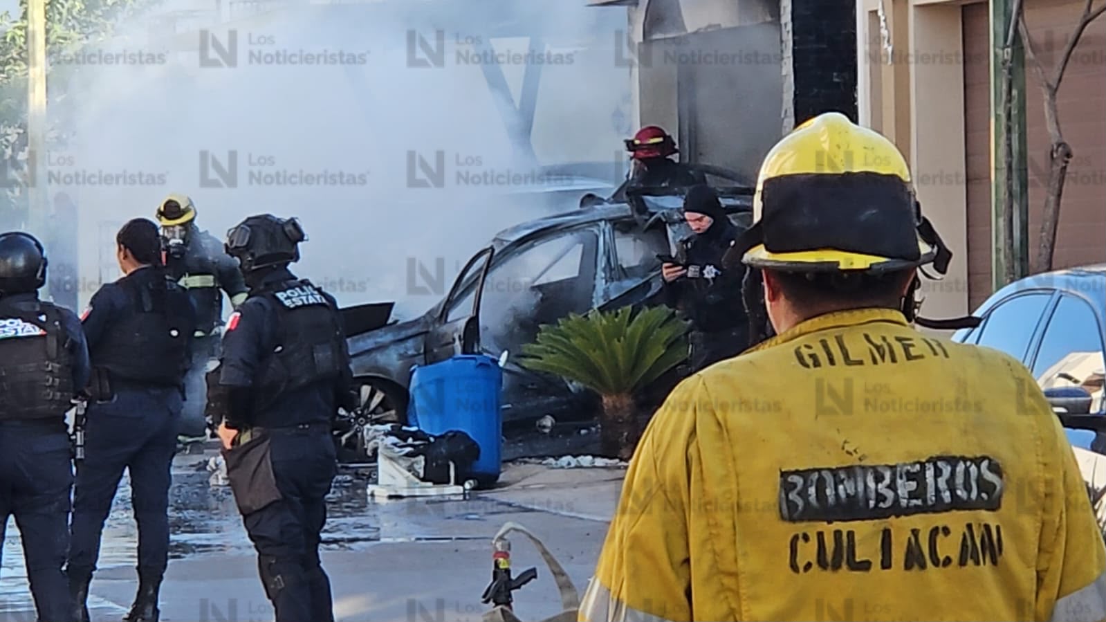 Vandalizan domicilio y queman vehículo en La Conquista de Culiacán