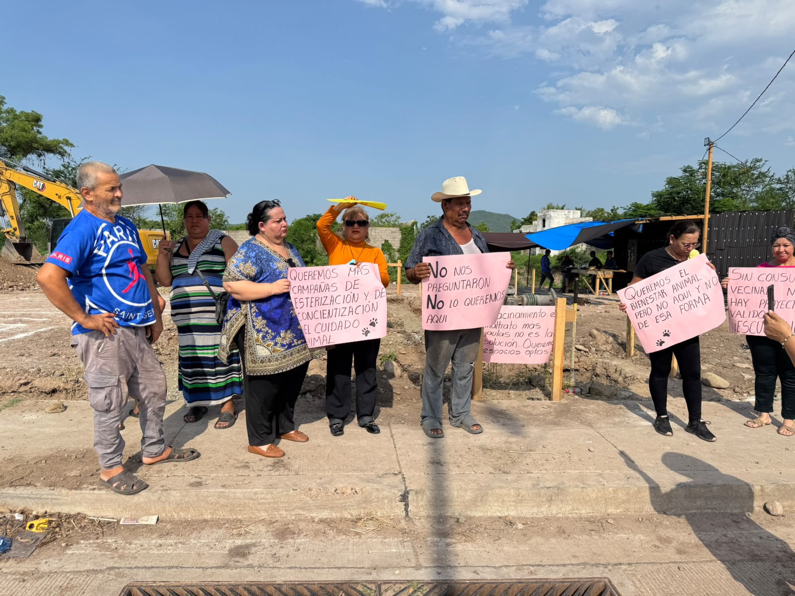 Vecinos de Hacienda Alameda, en Culiacán, se manifiestan contra construcción de Centro de Bienestar Animal