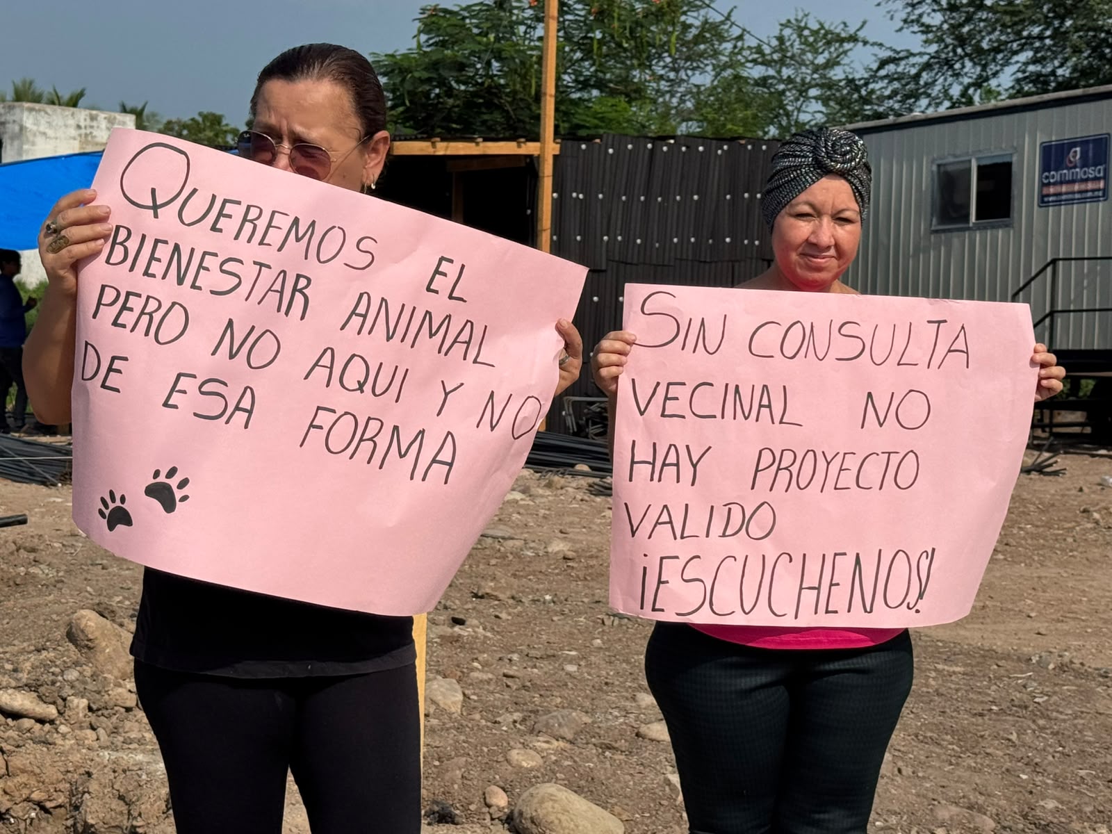 Vecinos de Hacienda Alameda, en Culiacán, se manifiestan contra construcción de Centro de Bienestar Animal
