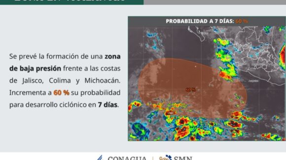 Huracanes 2026: Baja Presion frente a las costas de Jalisco y Colima tiene 60% de convertirse en ciclón tropical