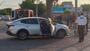 accidente de motociclista en los mochis