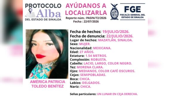 Autoridades emiten ficha de búsqueda para localizar a América Patricia en Mazatlán, Sinaloa