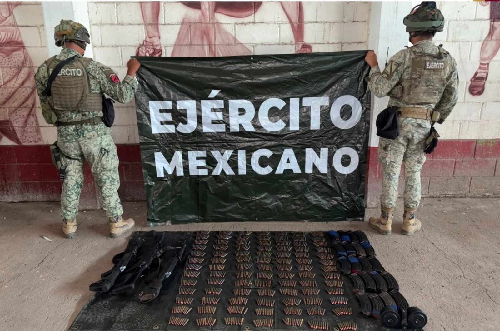 Arsenal asegurado en Escuinapa