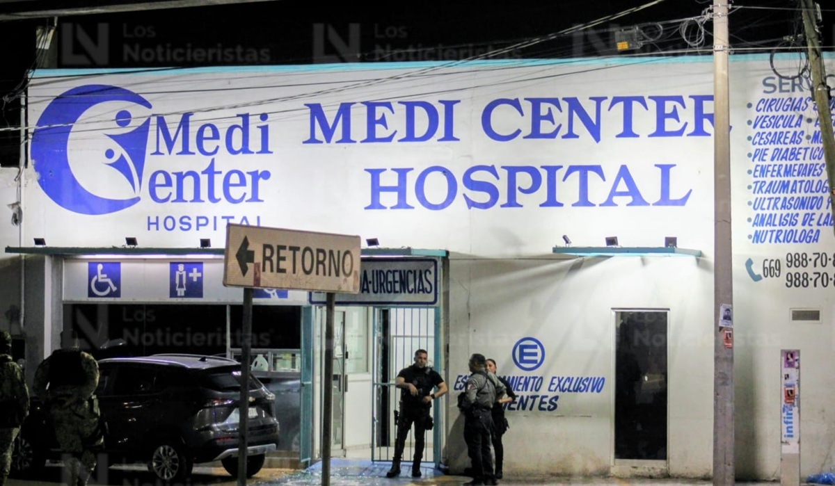 Ataque a balazos en clínica particular de Mazatlán deja una mujer sin vida y otra herida