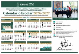 Calendario del ciclo escolar 2026-27