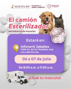 Camión esterilizador llegará a Infonavit Jabalíes de Mazatlán