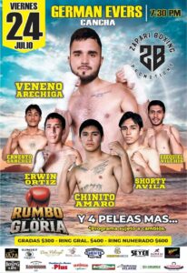 Cartelera de box en Mazatlán