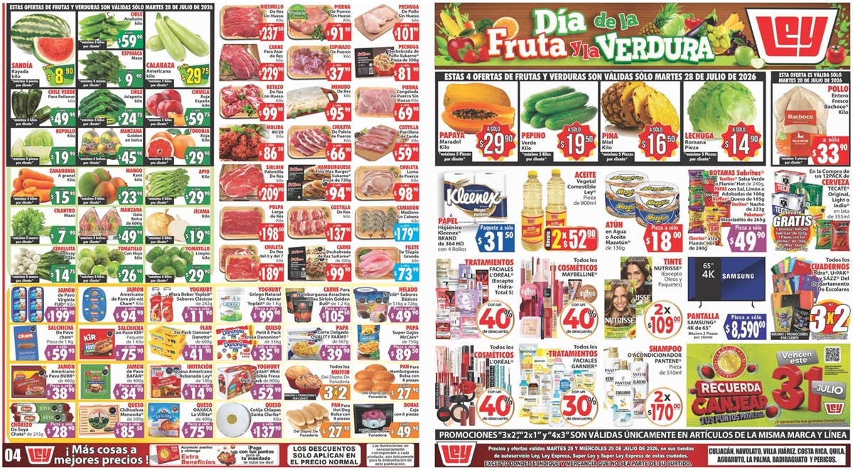 Ofertas de Casa Ley del 28 y 29 de julio