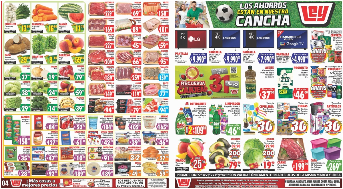 Ofertas de Casa Ley del 4 al 6 de junio