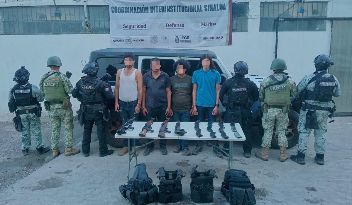 Civiles armados detenidos en El Recreo, Mazatlán, Sin.