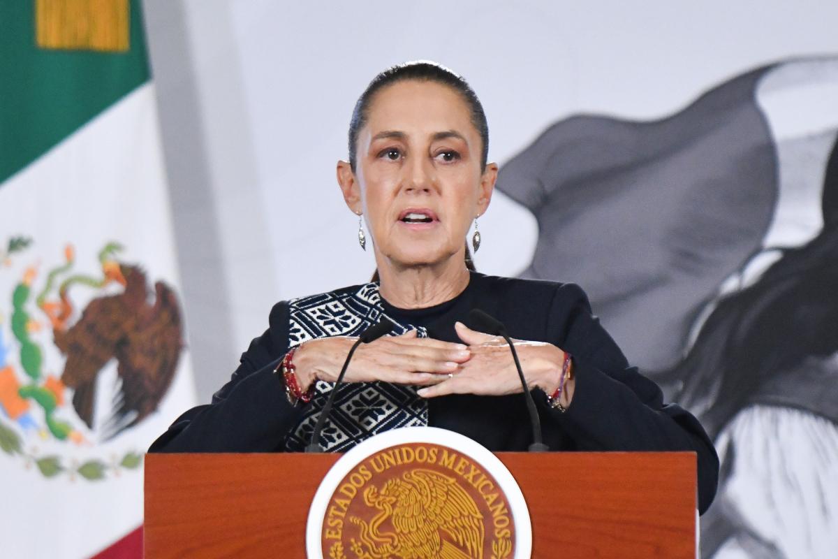 Claudia Sheinbaum Pardo en conferencia 'mañanera'