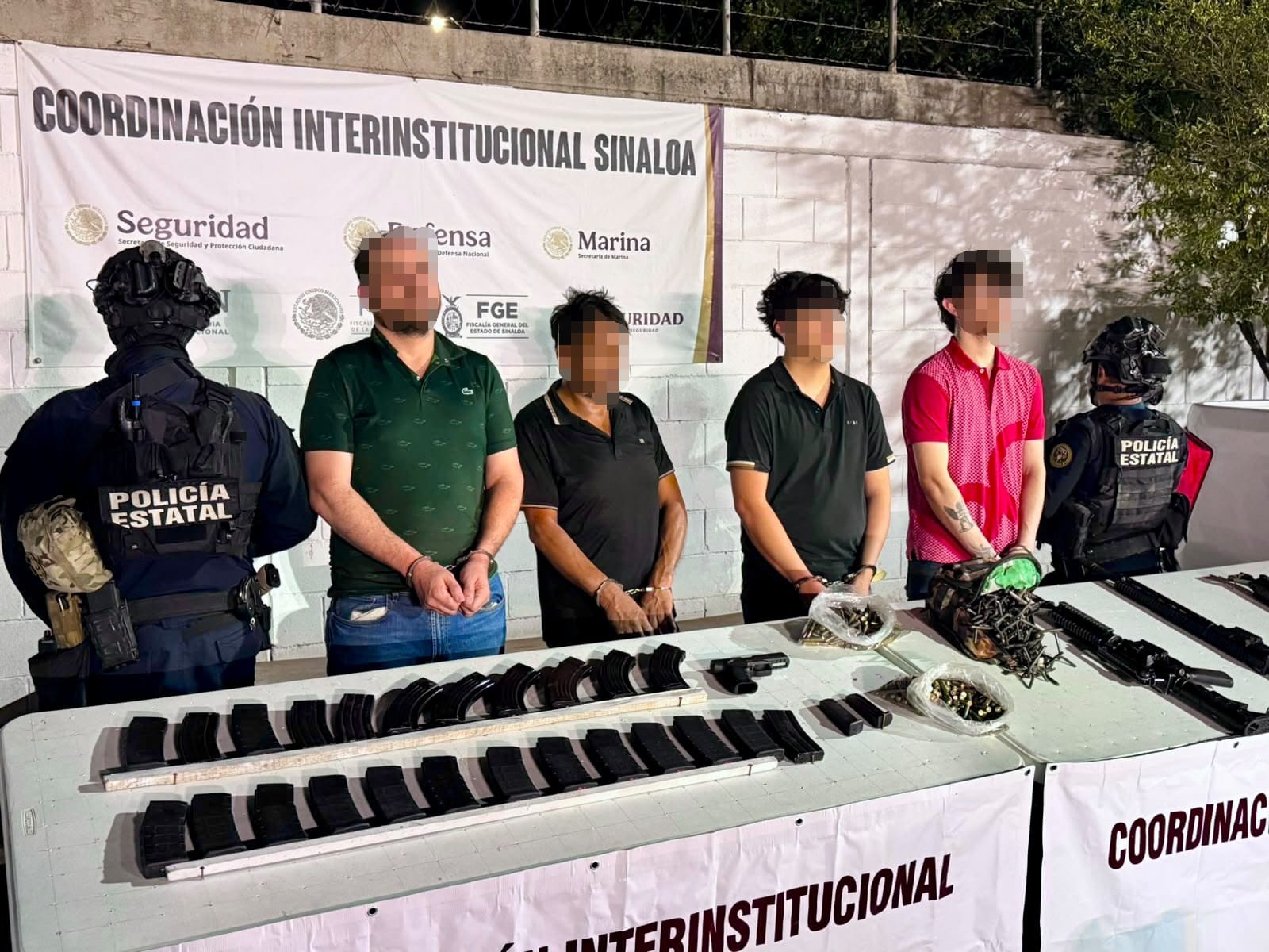 Cuatro detenidos en Villa Universidad, en Culiacán