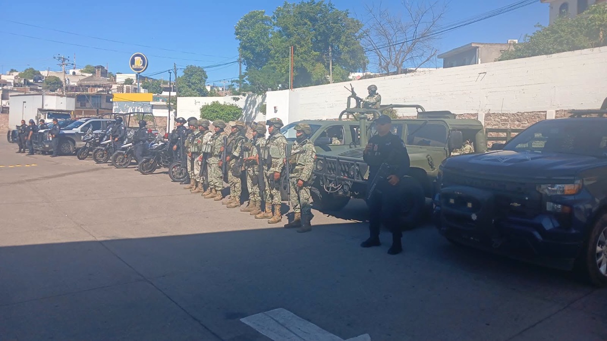 Elementos de los tres niveles de gobierno en Culiacán