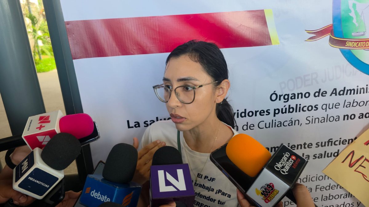 empleados del poder judicial en culiacan sinaloa exigen condiciones dignas de trabajo mujer