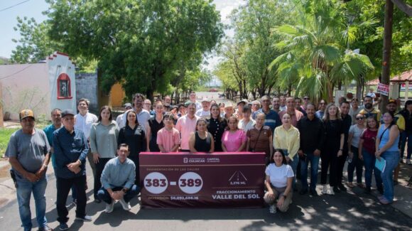 Alcaldesa entrega siete calles pavimentadas en Valle del Sol, Culiacán; “el compromiso se cumplió”: vecinos