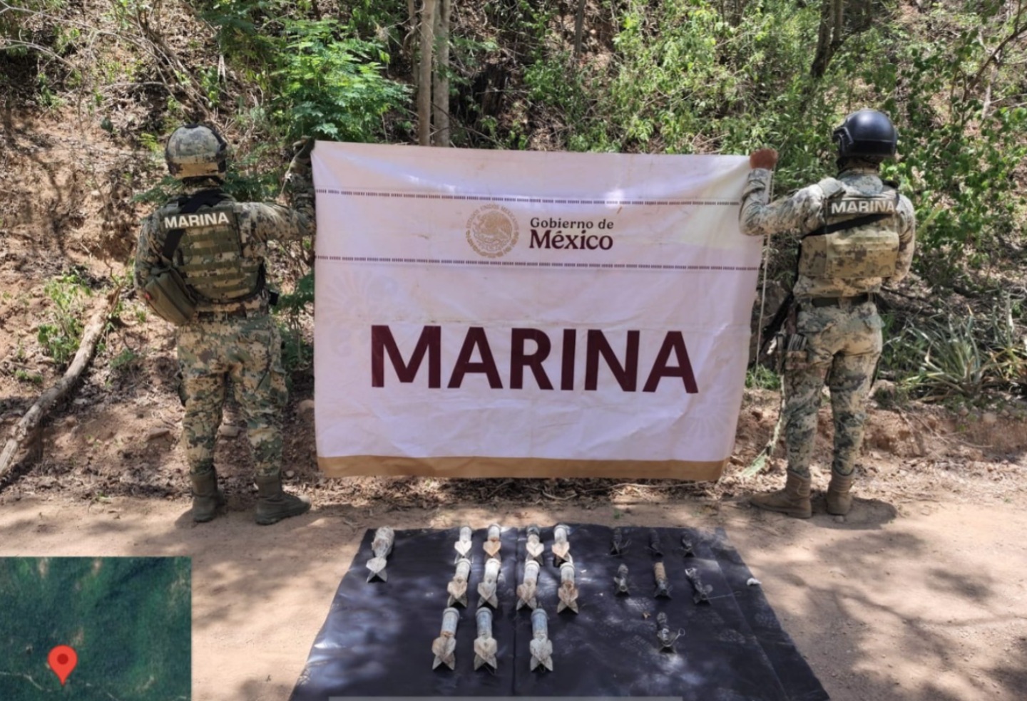 Explosivos asegurados en Culiacán, Sinaloa