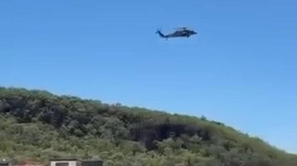 Despliegan fuerzas federales operativo por aire y tierra en El Zapote de los Cázares, Mocorito, Sinaloa