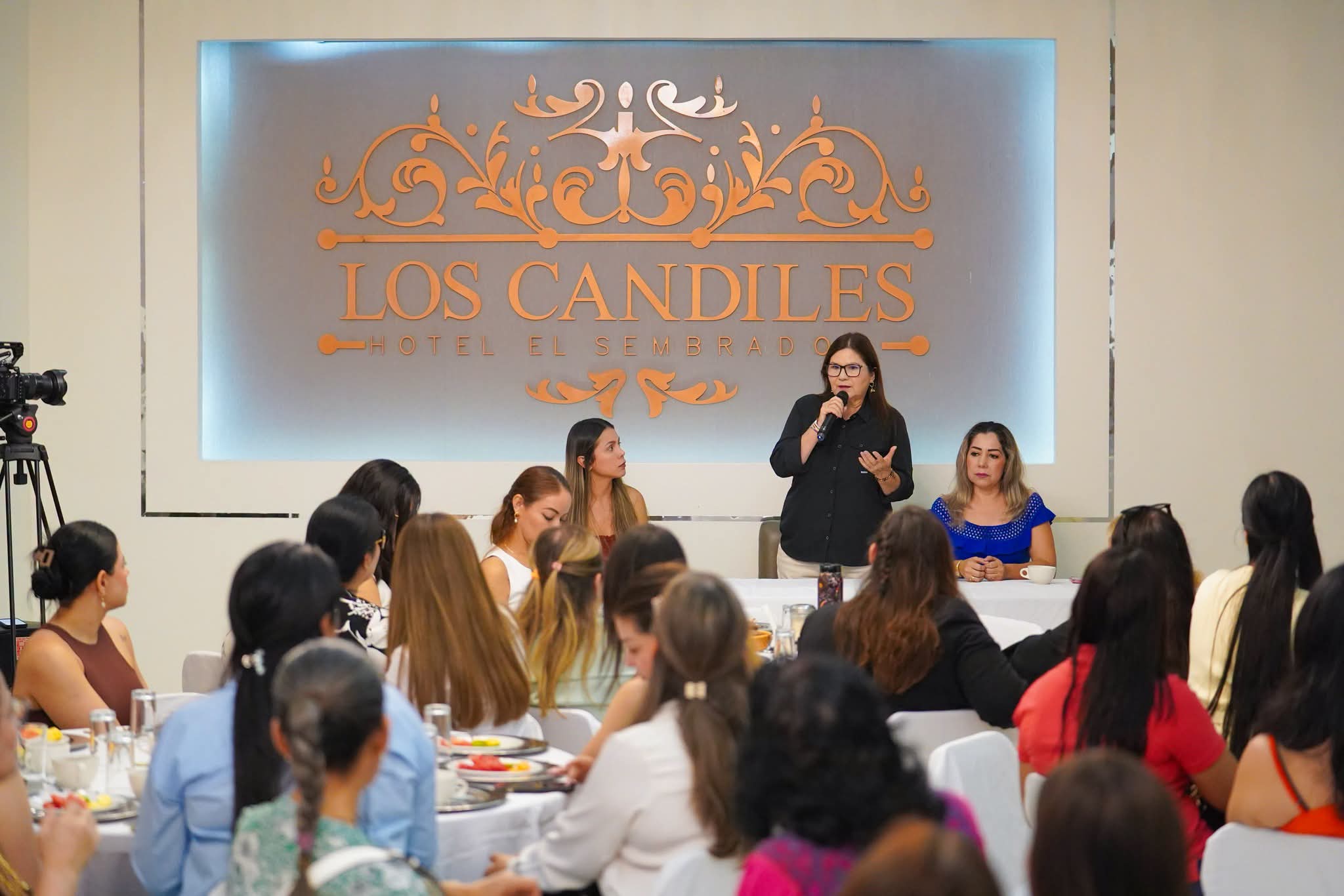 Imelda Castro en reunión con empresarias de Guasave