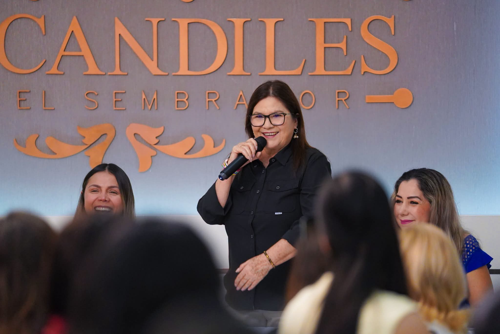 Imelda Castro en reunión con empresarias de Guasave