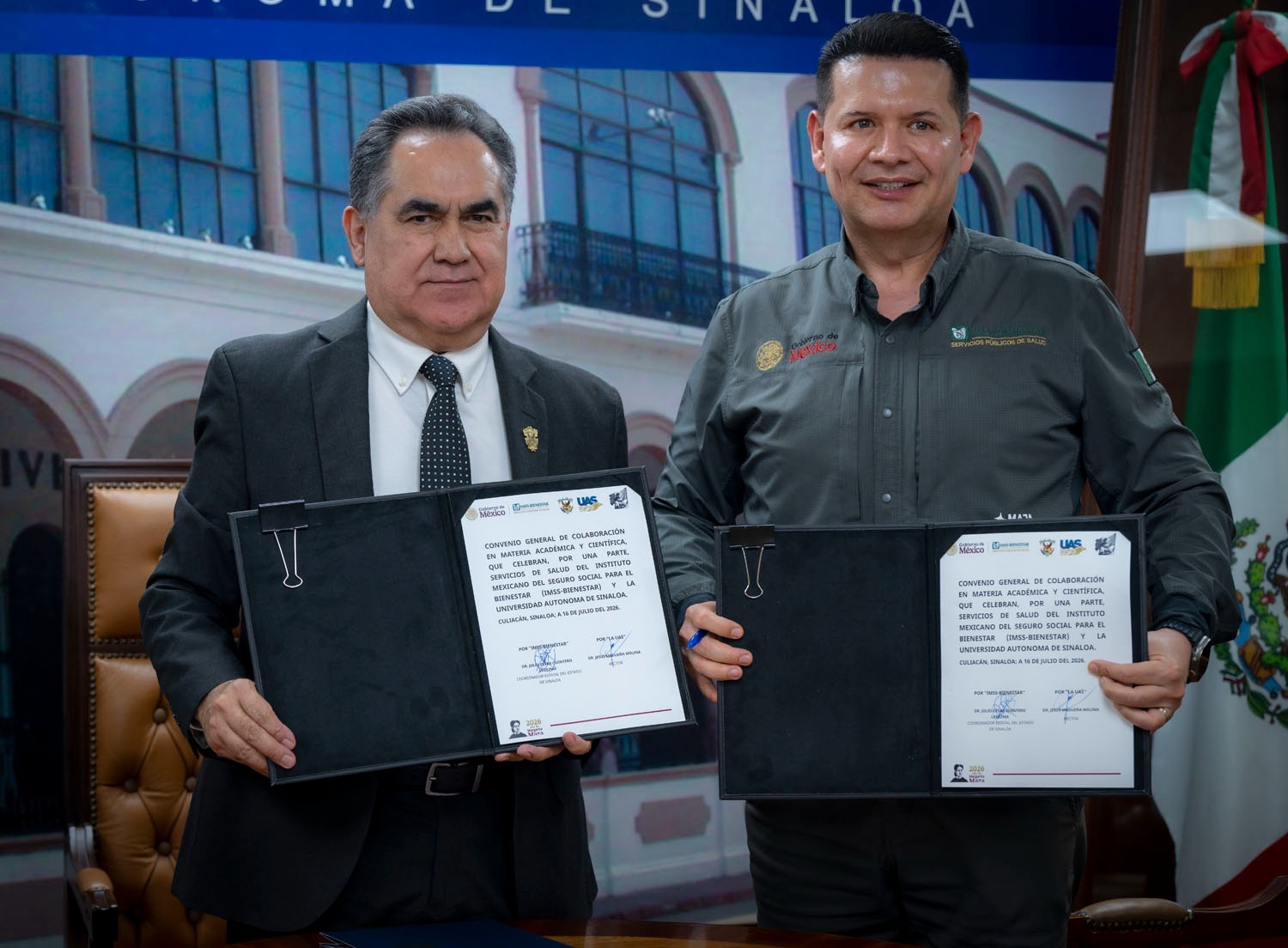 IMSS-Bienestar y UAS firman convenio de colaboración