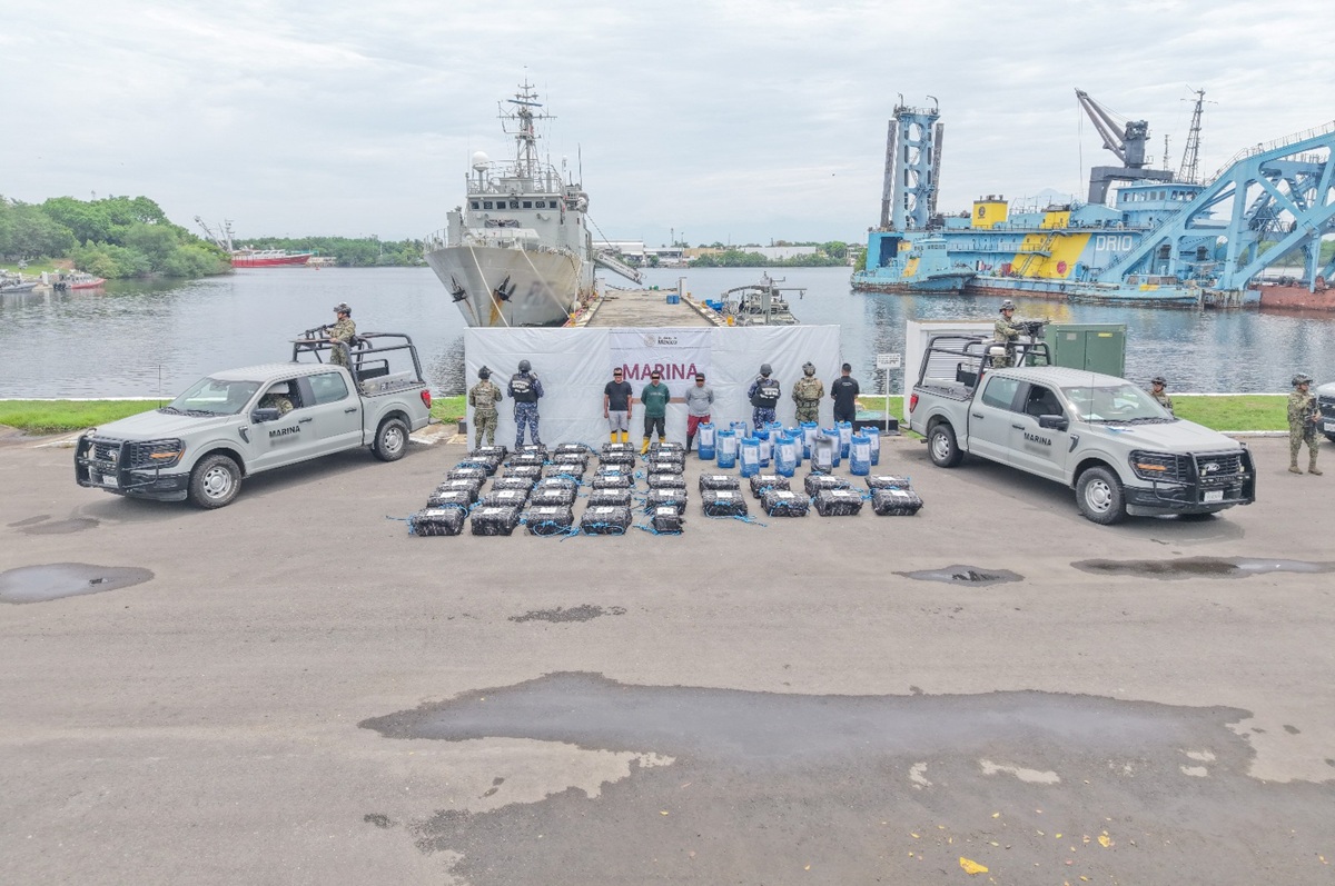 Incautación de cocaína en costas de Chiapas